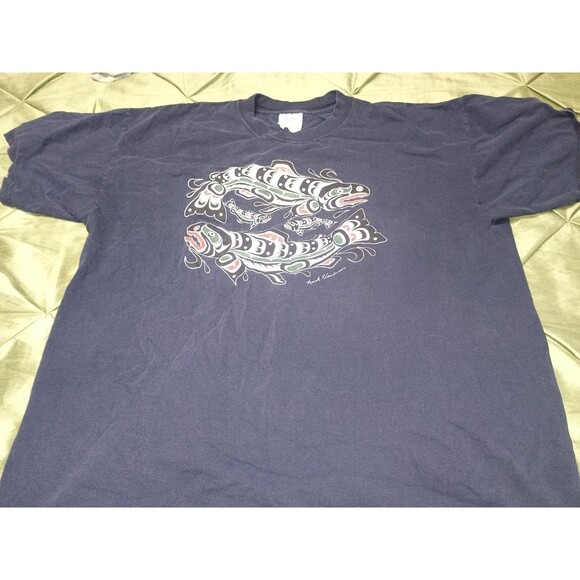 Mens T Shirt Northern Salmon Mark Henderson XL - Picture 1 of 11